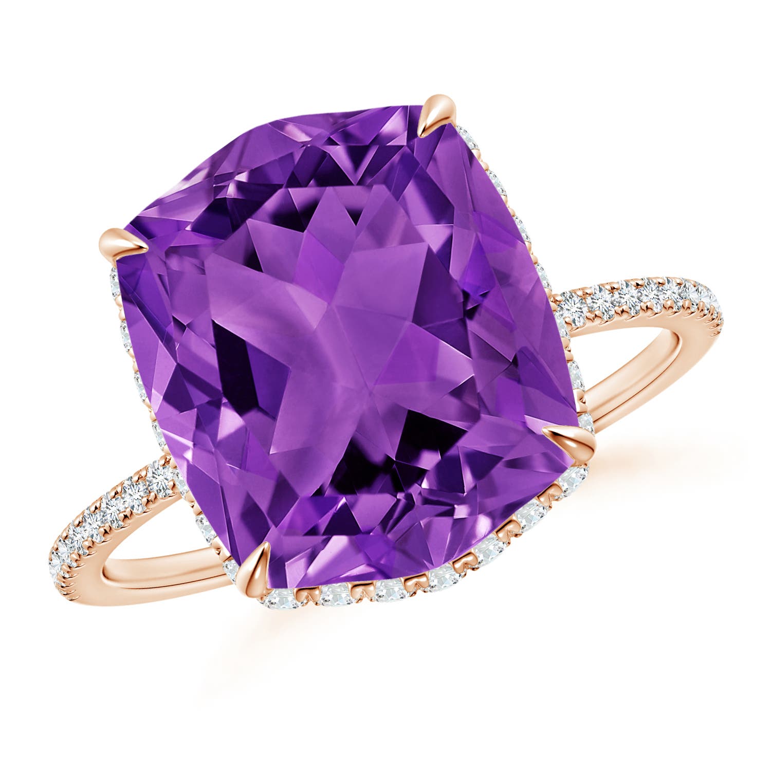 AAAA - Amethyst / 5.54 CT / 14 KT Rose Gold