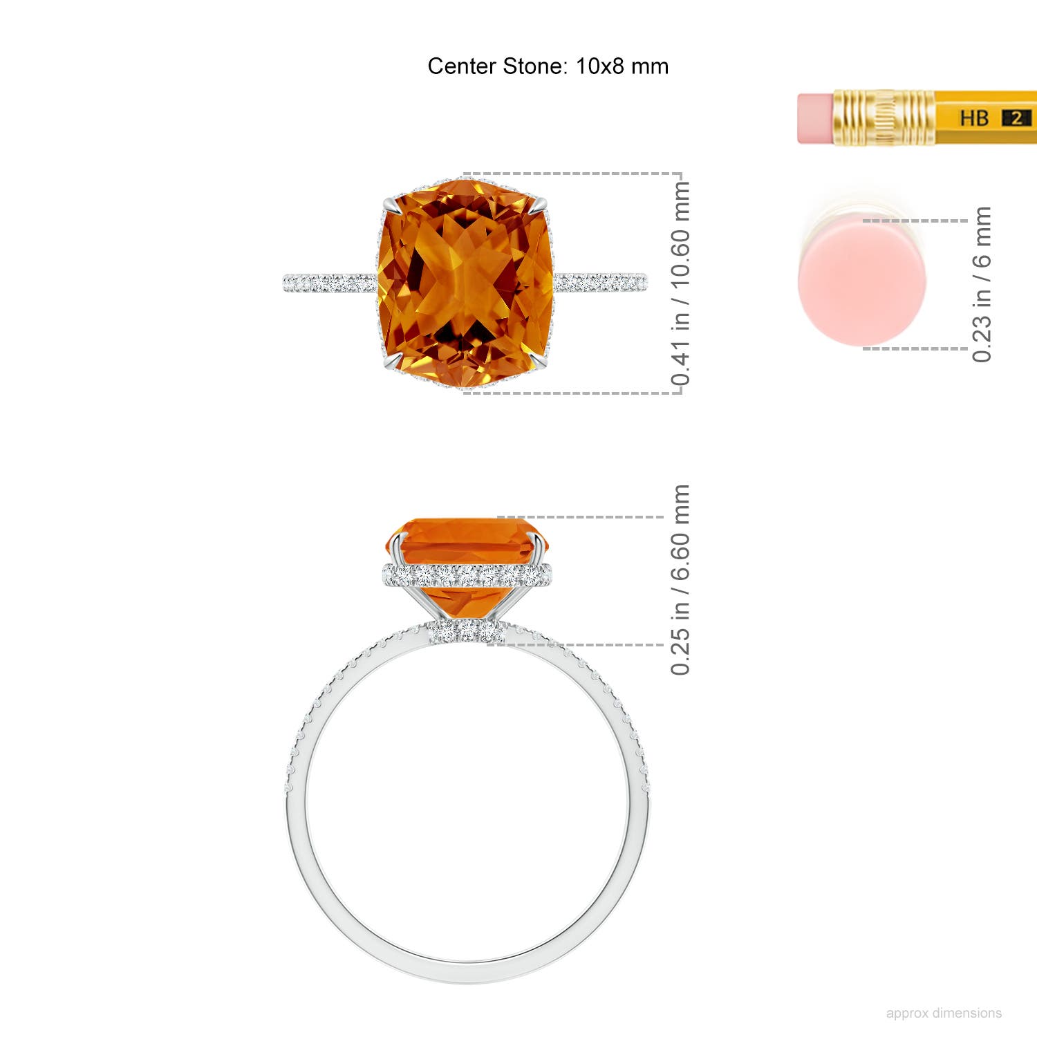 AAAA - Citrine / 3.2 CT / 14 KT White Gold