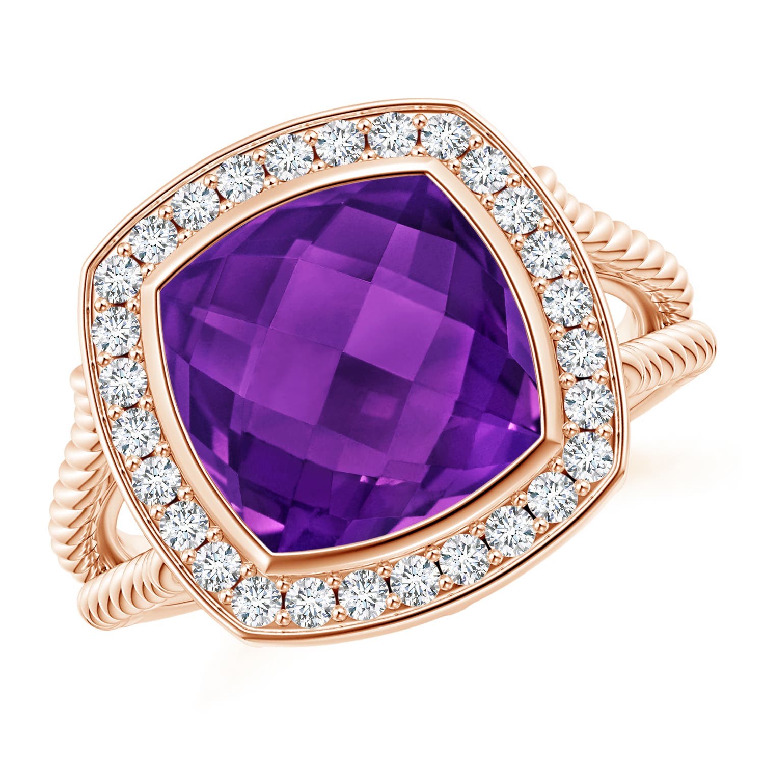 AAAA - Amethyst / 4.34 CT / 14 KT Rose Gold