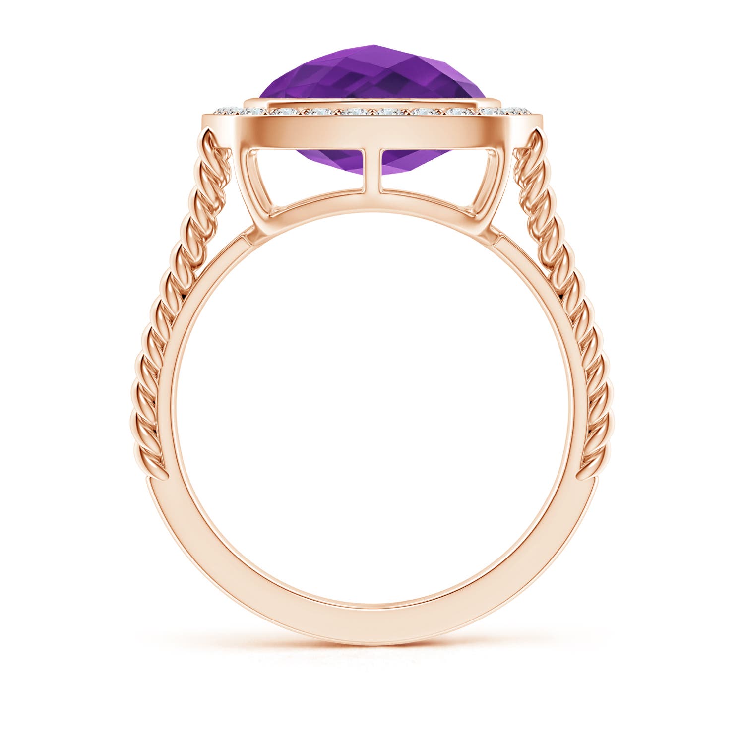 AAAA - Amethyst / 4.34 CT / 14 KT Rose Gold