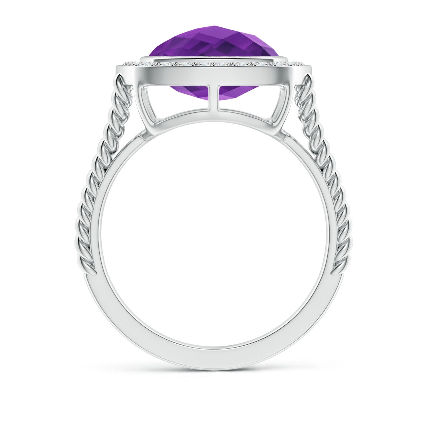 AAAA - Amethyst / 4.34 CT / 14 KT White Gold