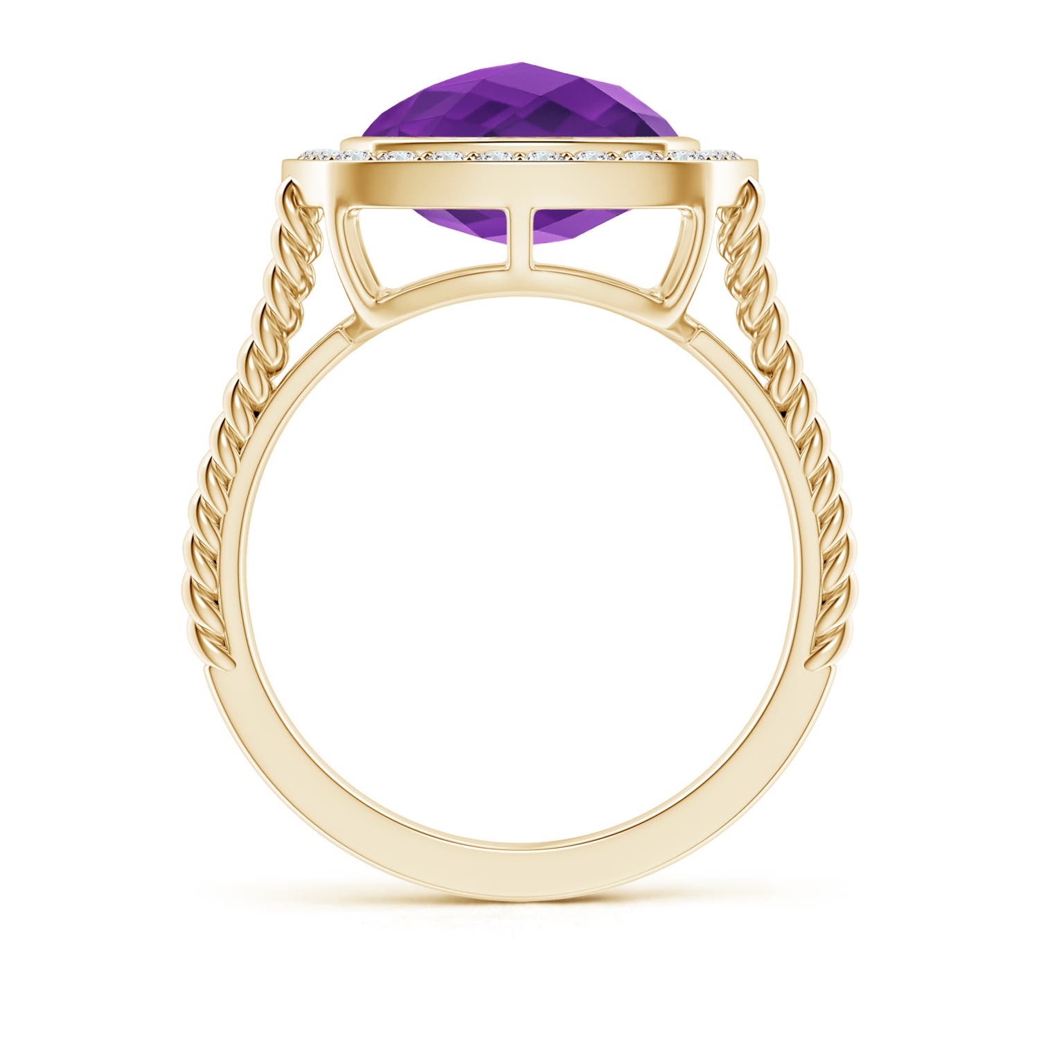 AAAA - Amethyst / 4.34 CT / 14 KT Yellow Gold