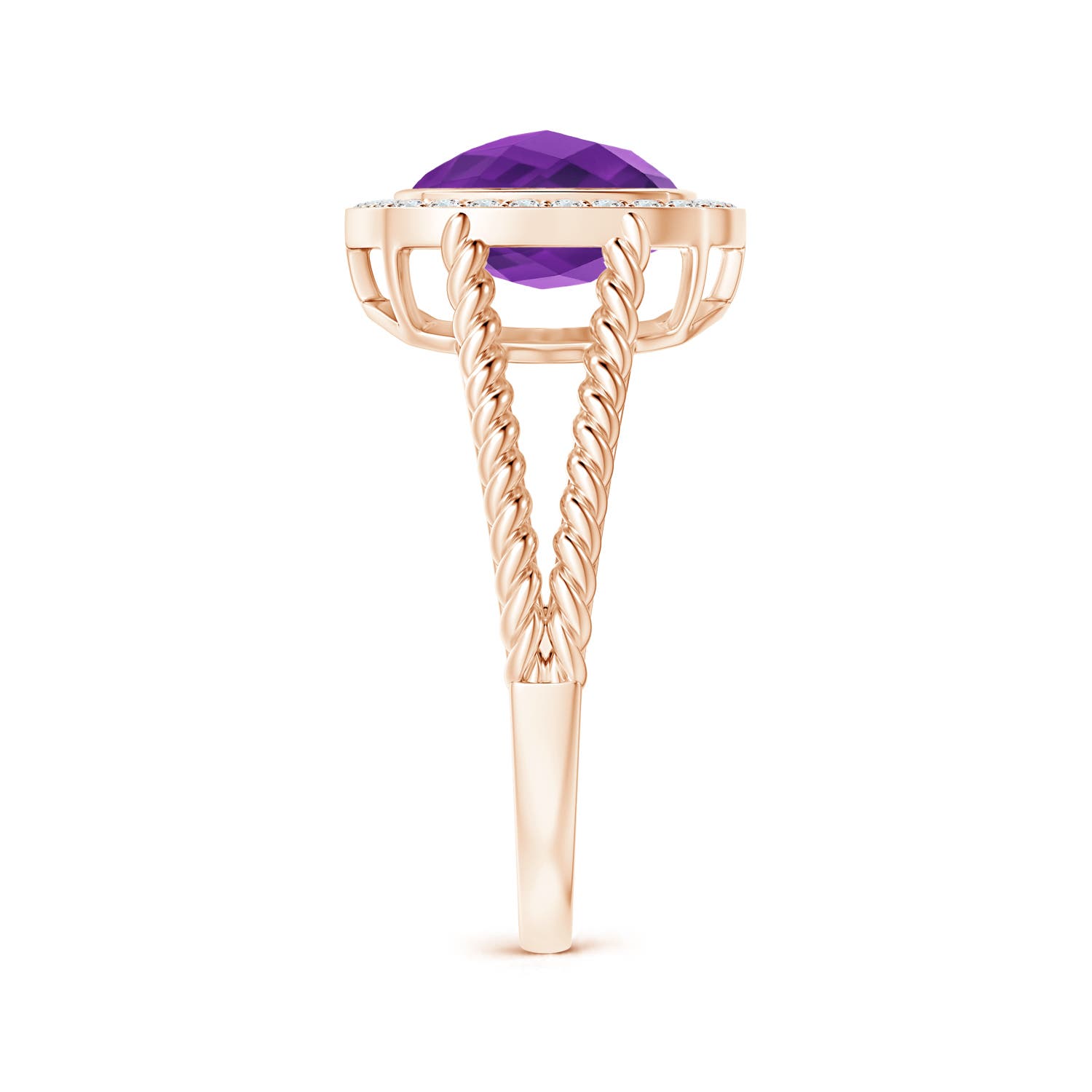 AAAA - Amethyst / 2.67 CT / 14 KT Rose Gold