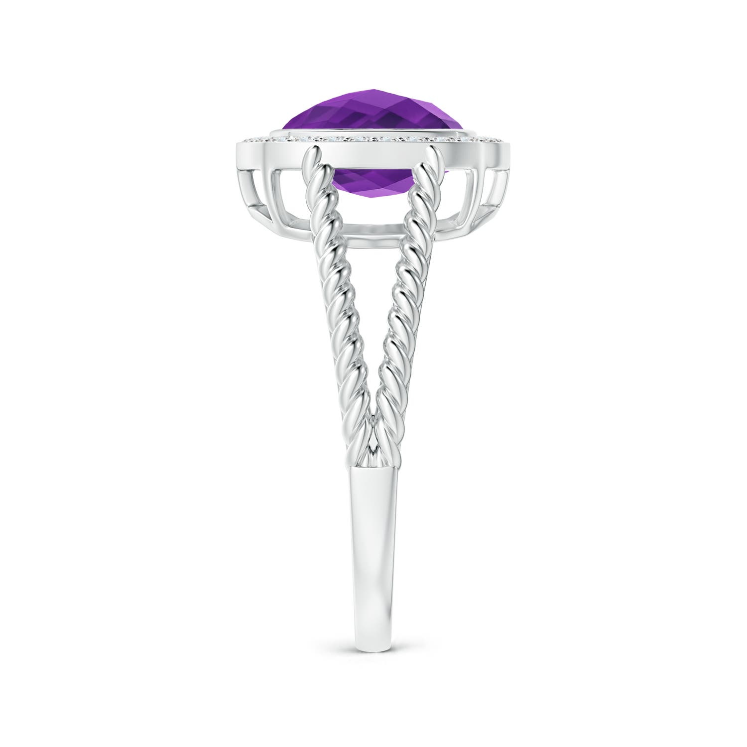 AAAA - Amethyst / 2.67 CT / 14 KT White Gold