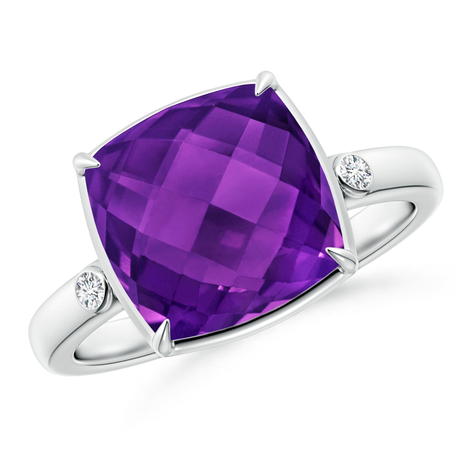 AAAA - Amethyst / 4.05 CT / 14 KT White Gold