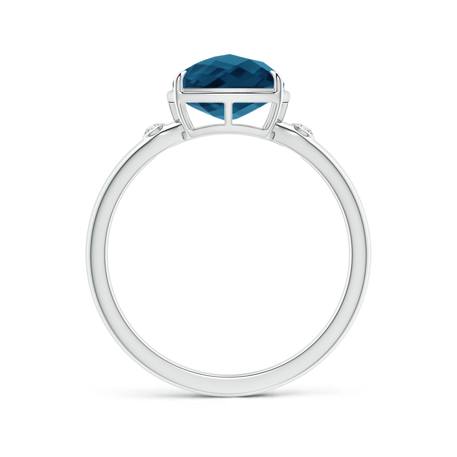 AAAA - London Blue Topaz / 3.04 CT / 14 KT White Gold