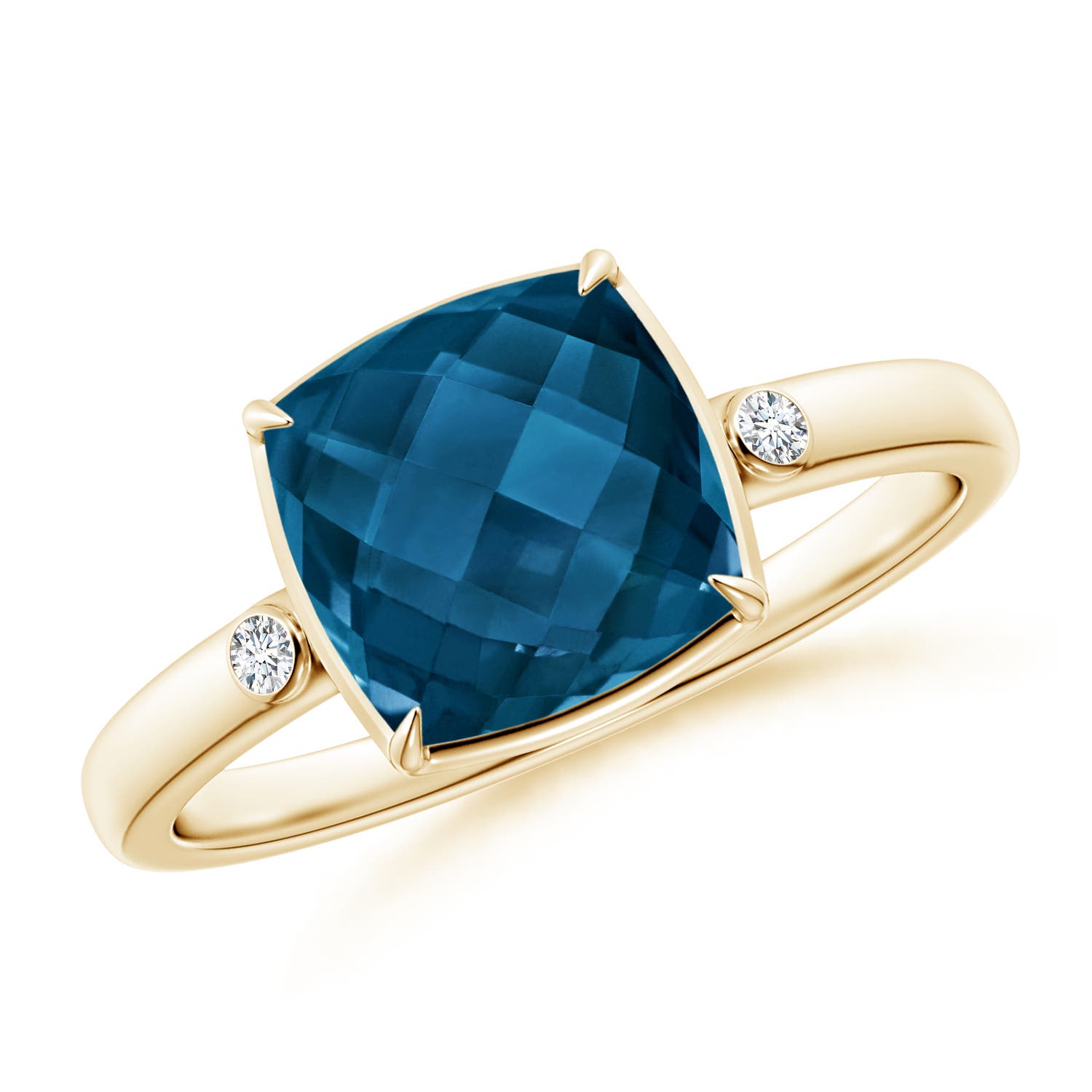 AAAA - London Blue Topaz / 3.04 CT / 14 KT Yellow Gold