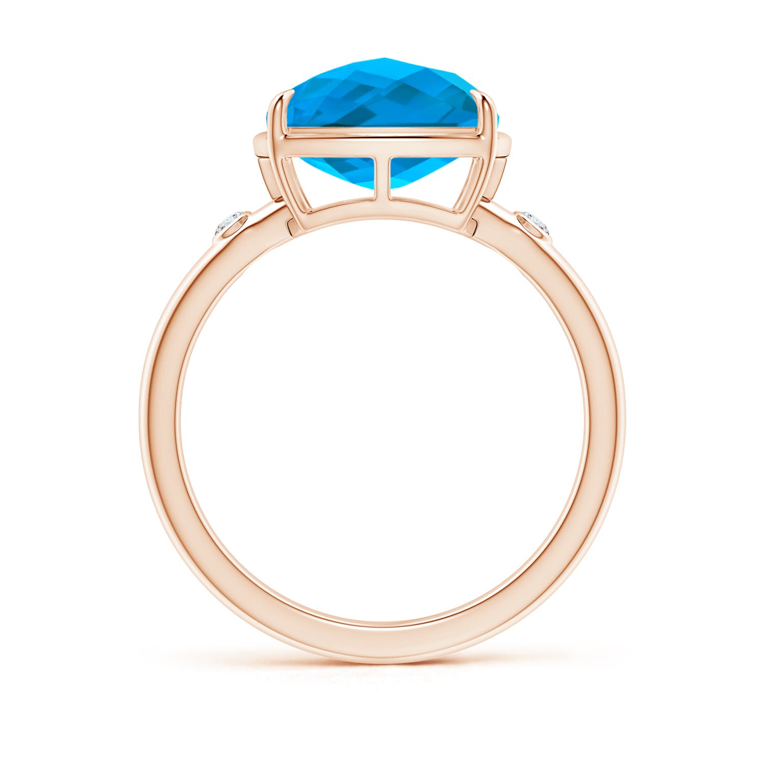 AAAA - Swiss Blue Topaz / 4.85 CT / 14 KT Rose Gold