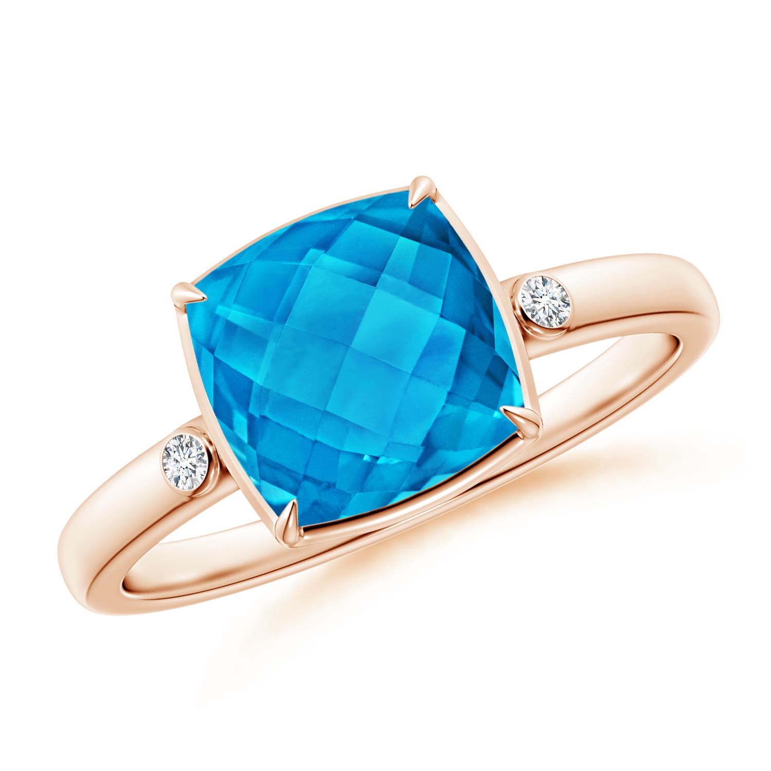 AAAA - Swiss Blue Topaz / 3.04 CT / 14 KT Rose Gold