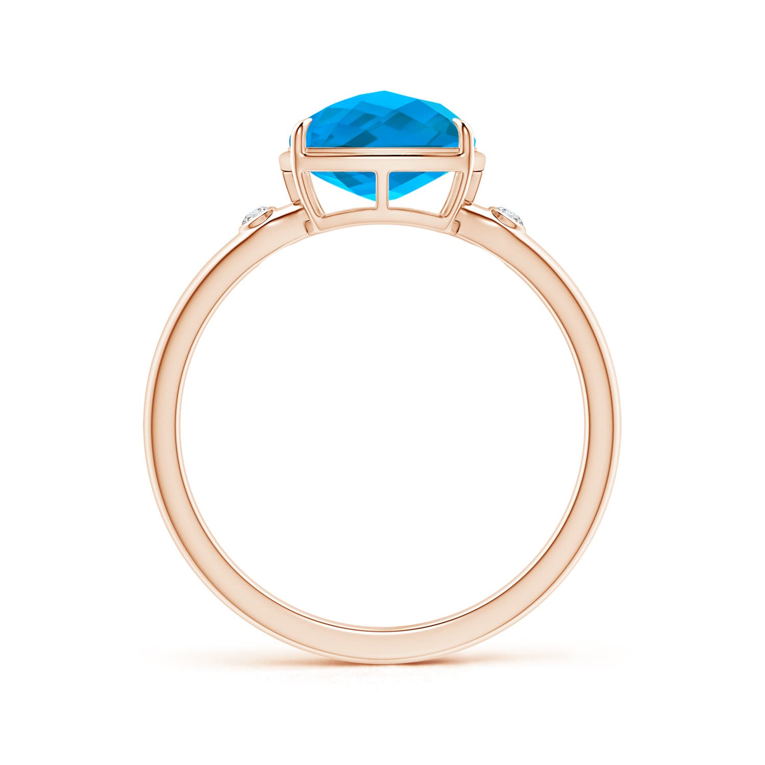 AAAA - Swiss Blue Topaz / 3.04 CT / 14 KT Rose Gold