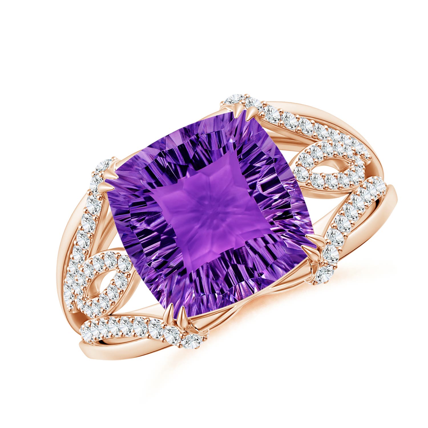 AAAA - Amethyst / 3.84 CT / 14 KT Rose Gold