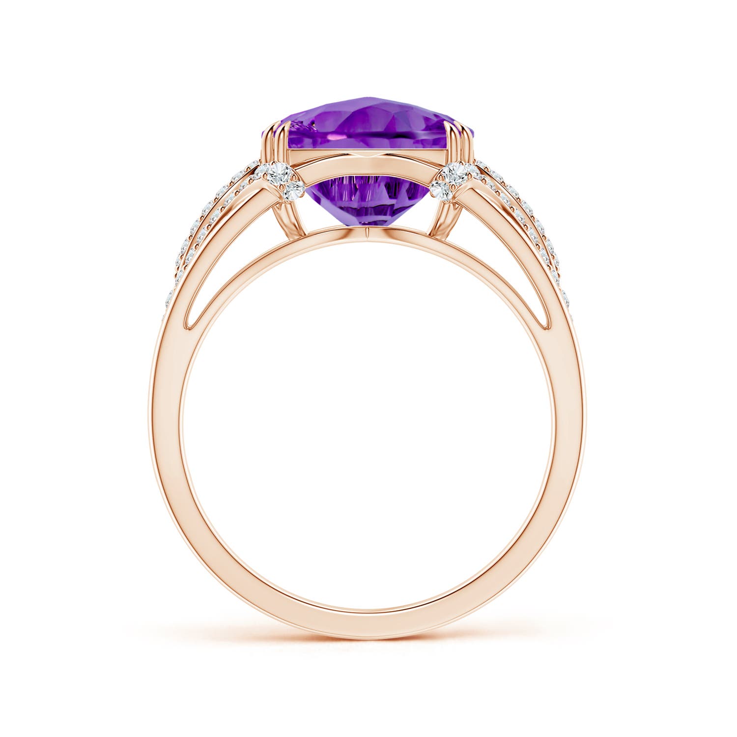 AAAA - Amethyst / 3.84 CT / 14 KT Rose Gold