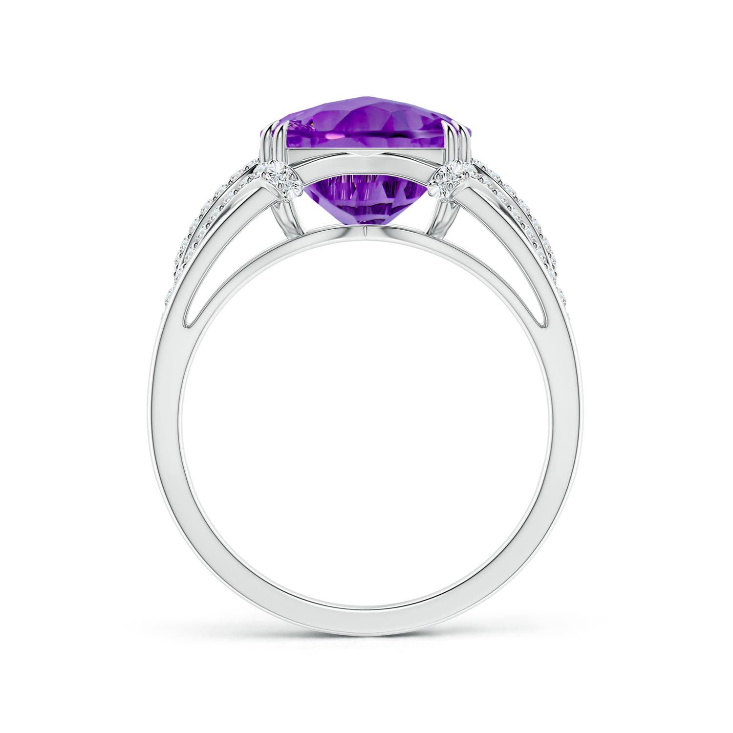 AAAA - Amethyst / 3.84 CT / 14 KT White Gold