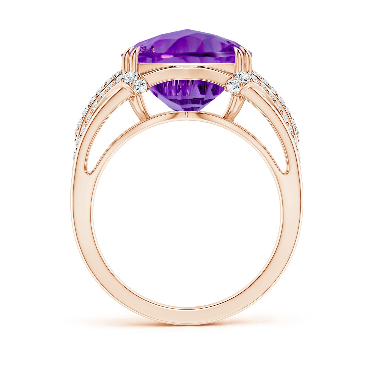 AAAA - Amethyst / 6 CT / 14 KT Rose Gold