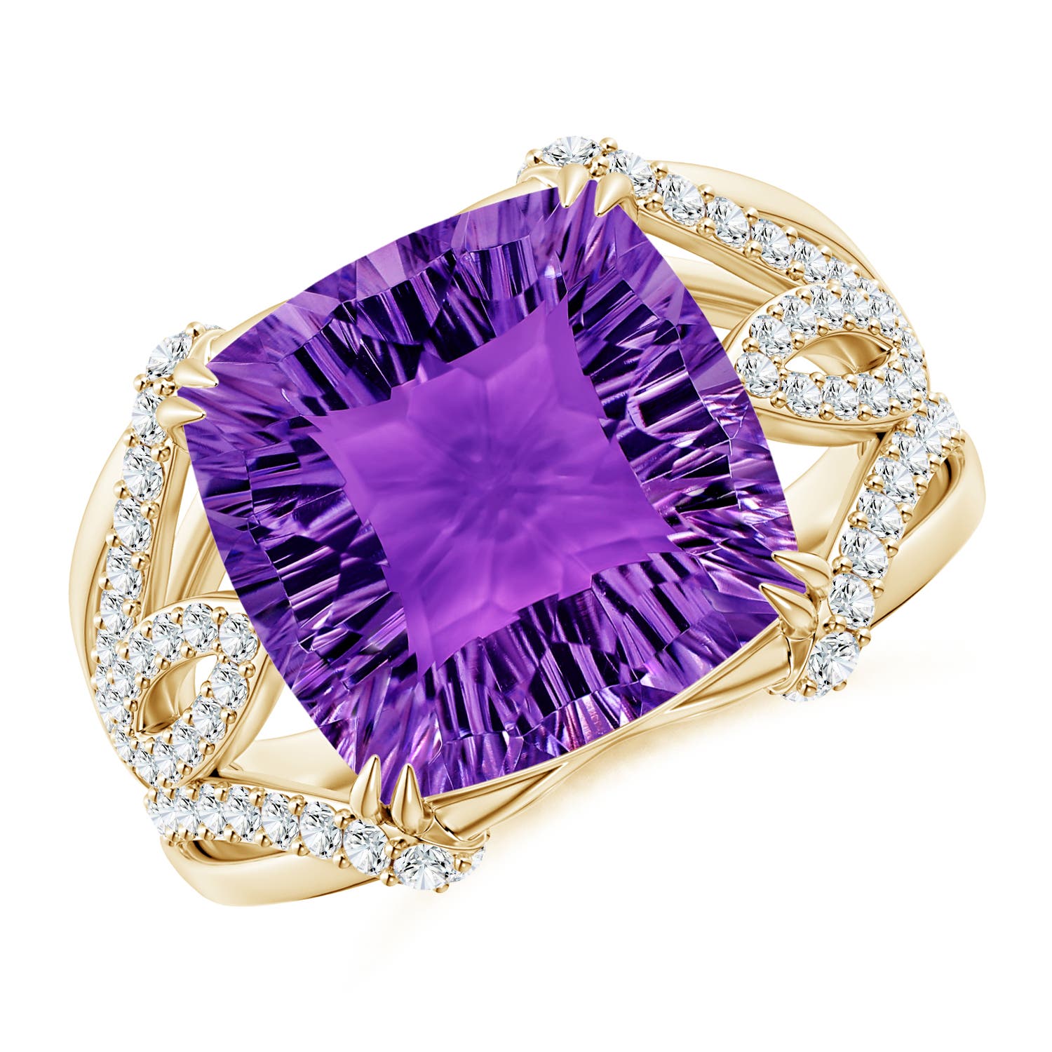 AAAA - Amethyst / 6 CT / 14 KT Yellow Gold