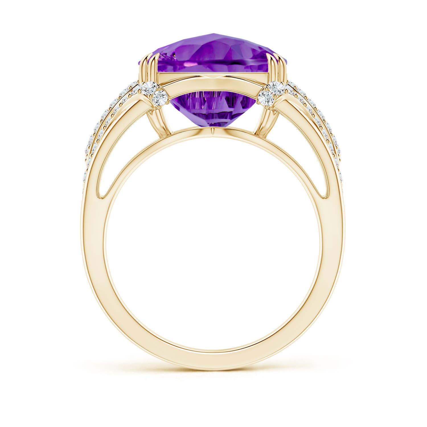 AAAA - Amethyst / 6 CT / 14 KT Yellow Gold