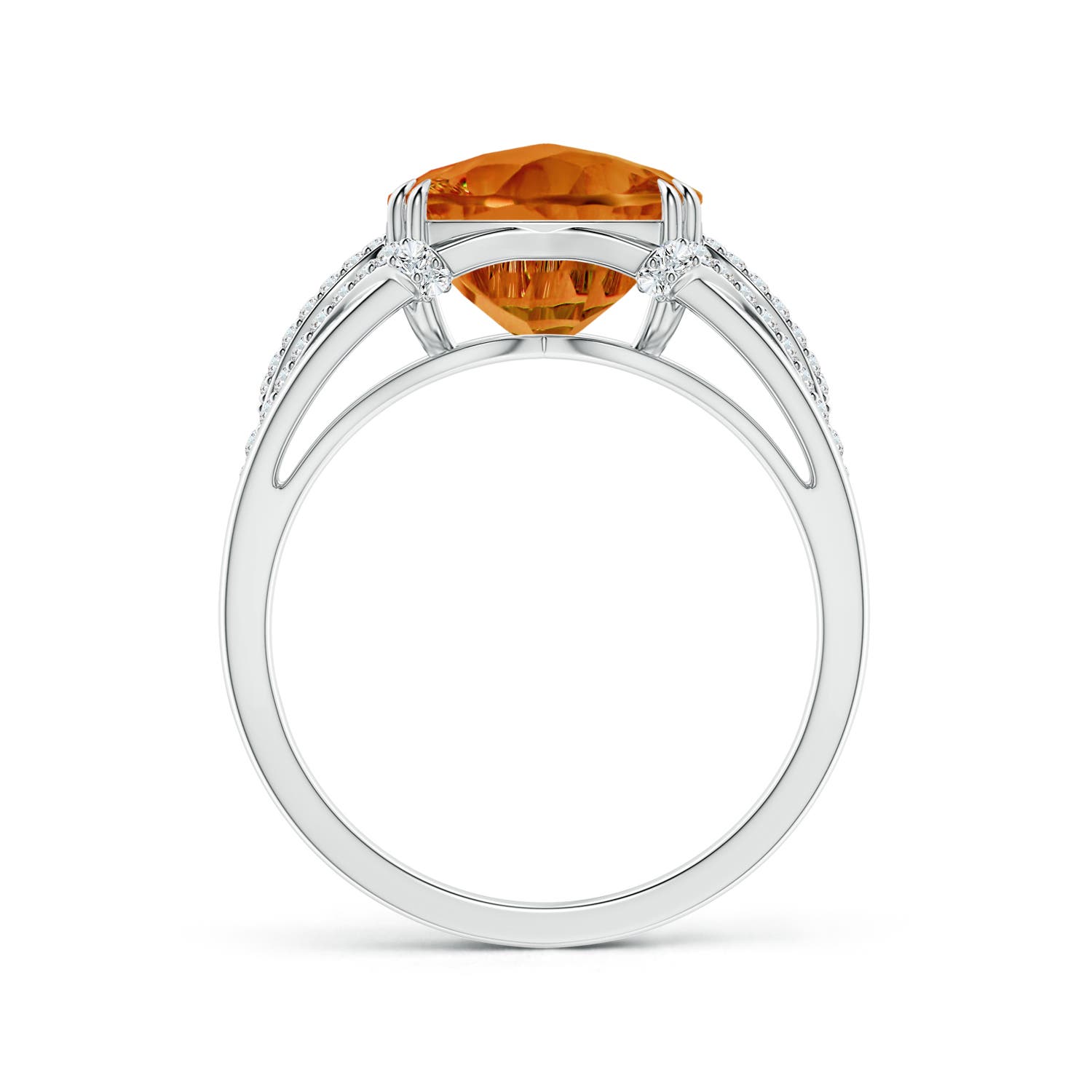 AAAA - Citrine / 3.84 CT / 14 KT White Gold