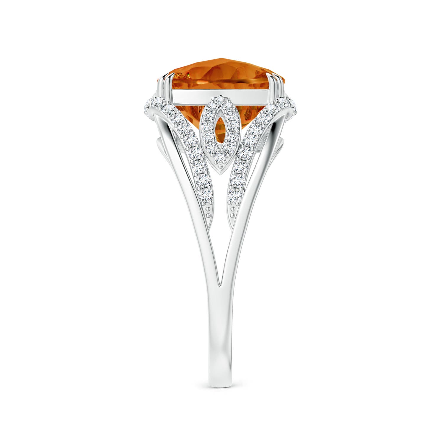 AAAA - Citrine / 3.84 CT / 14 KT White Gold