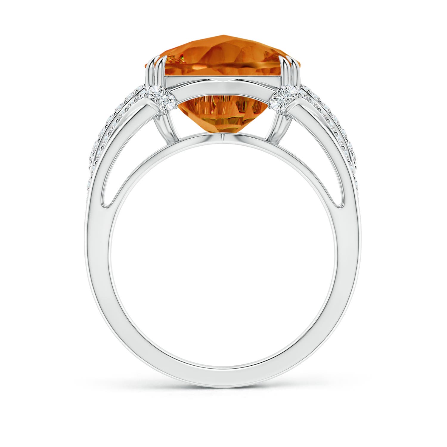 AAAA - Citrine / 6 CT / 14 KT White Gold