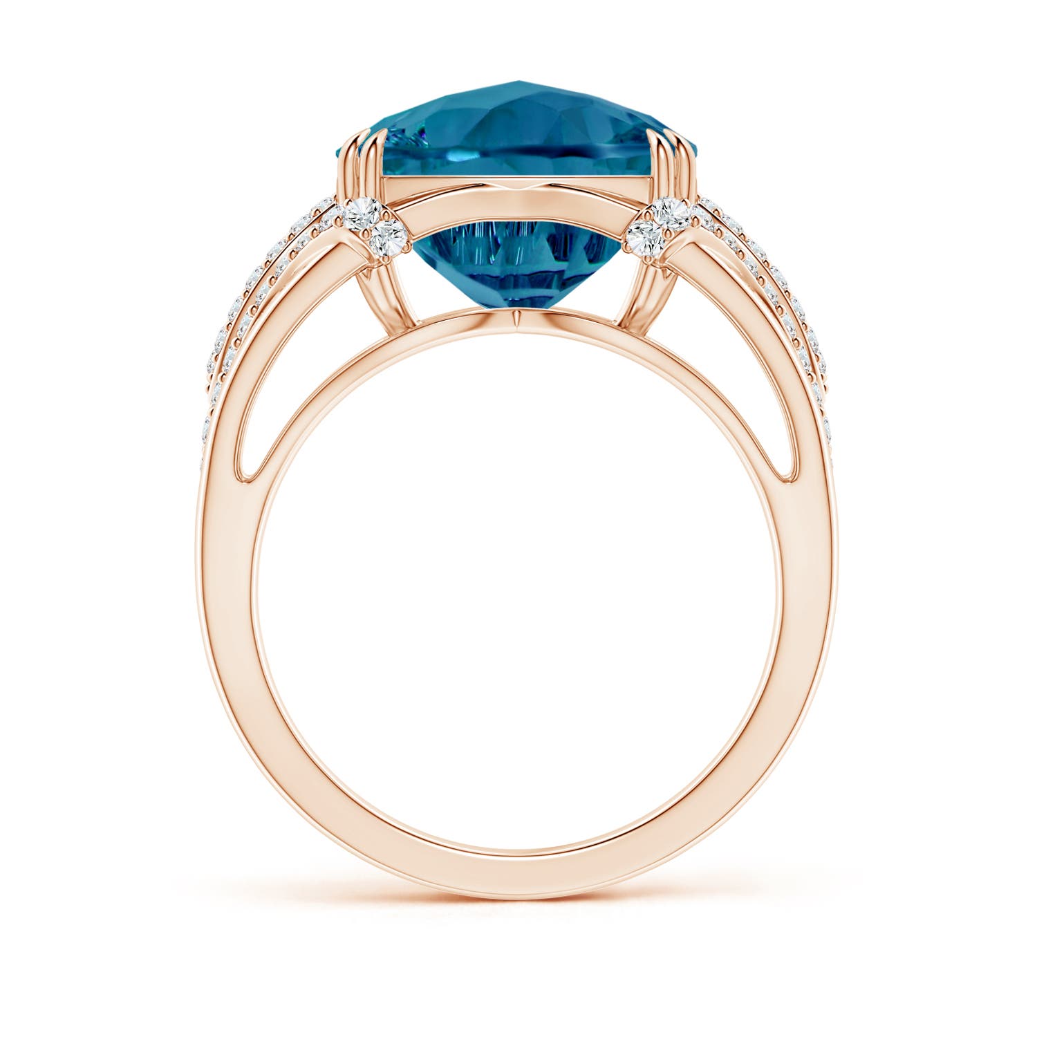 AAAA - London Blue Topaz / 7.1 CT / 14 KT Rose Gold