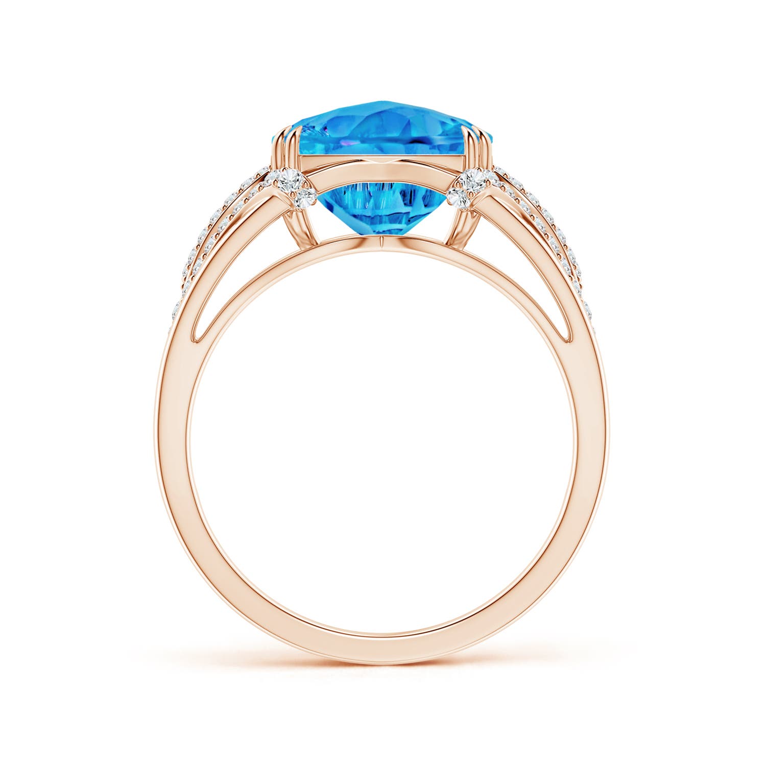 AAAA - Swiss Blue Topaz / 4.54 CT / 14 KT Rose Gold