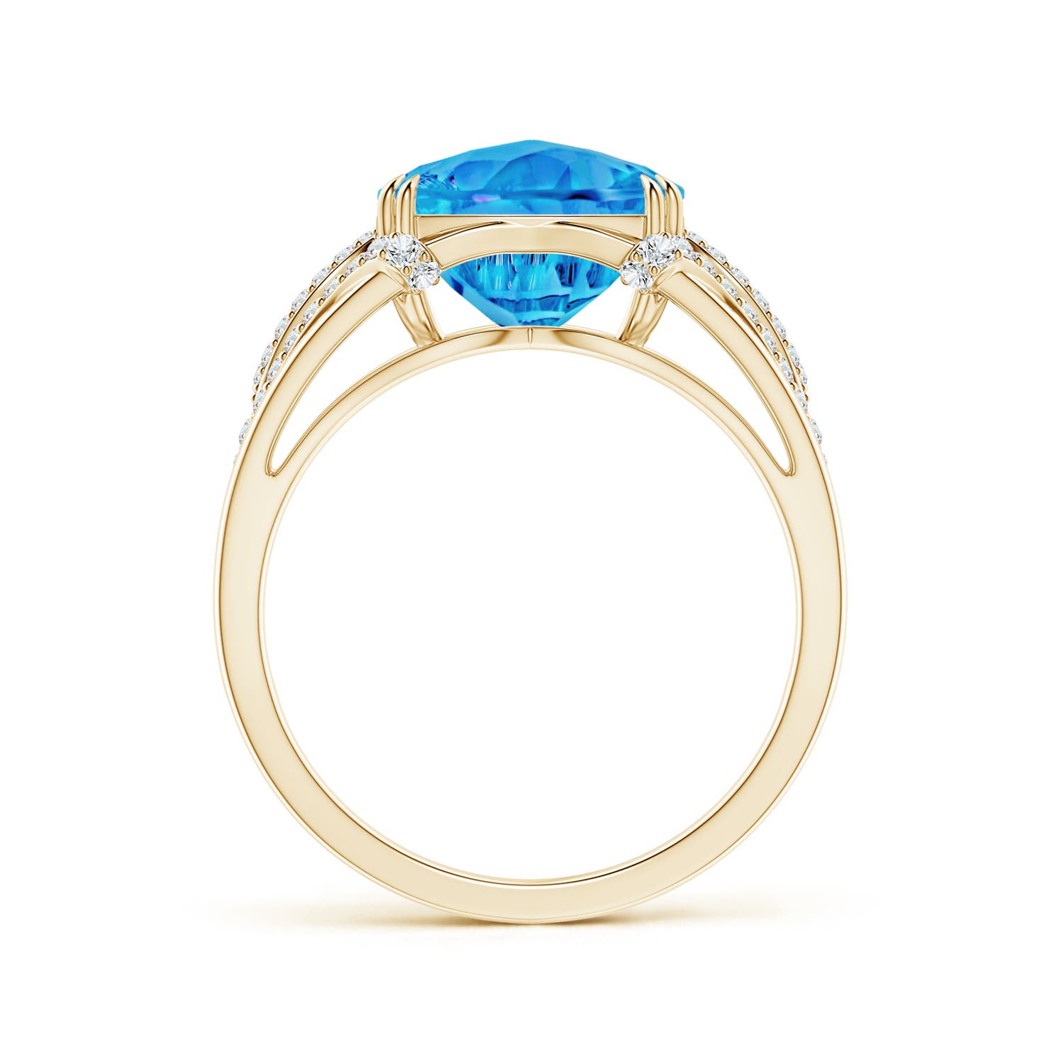 AAAA - Swiss Blue Topaz / 4.54 CT / 14 KT Yellow Gold