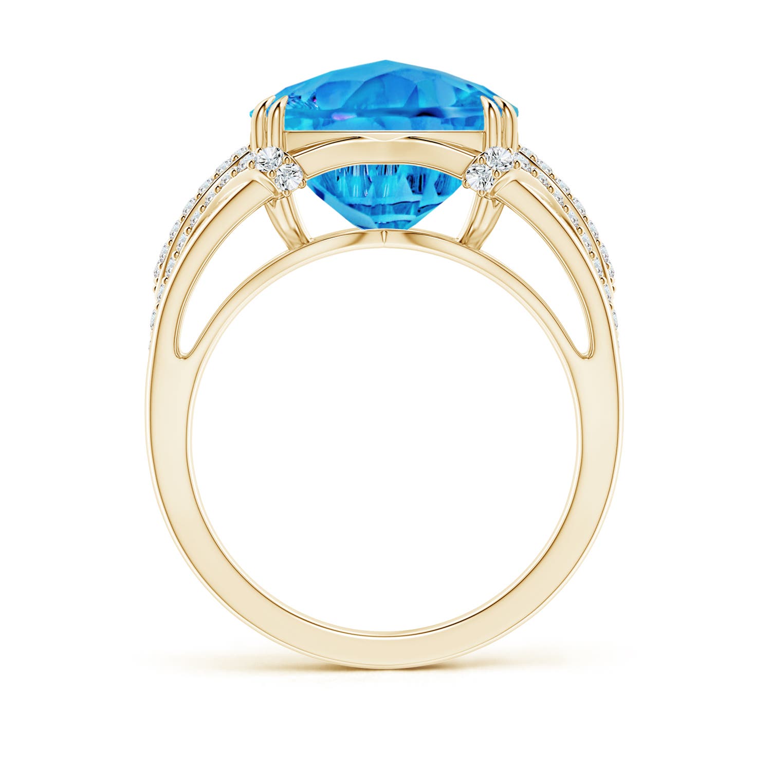 AAAA - Swiss Blue Topaz / 7.1 CT / 14 KT Yellow Gold