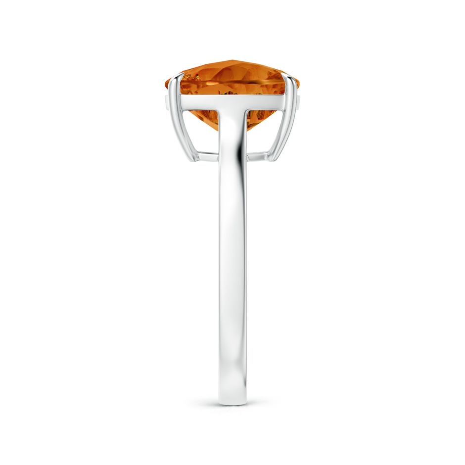 10mm AAAA Claw-Set Cushion Citrine Solitaire Cocktail Ring in White Gold side-2