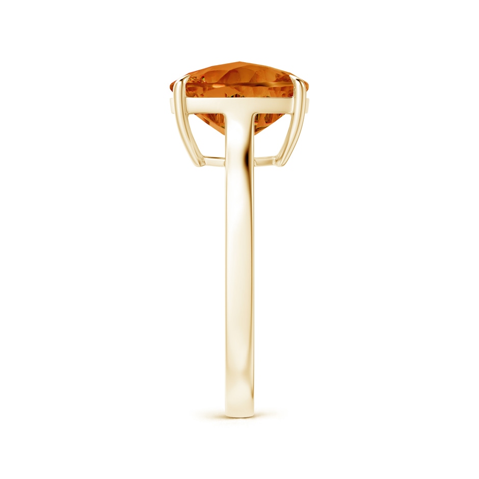 10mm AAAA Claw-Set Cushion Citrine Solitaire Cocktail Ring in Yellow Gold side-2