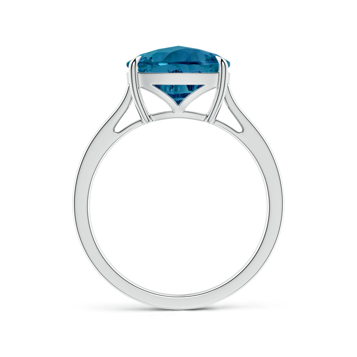 AAAA - London Blue Topaz / 4.2 CT / 14 KT White Gold