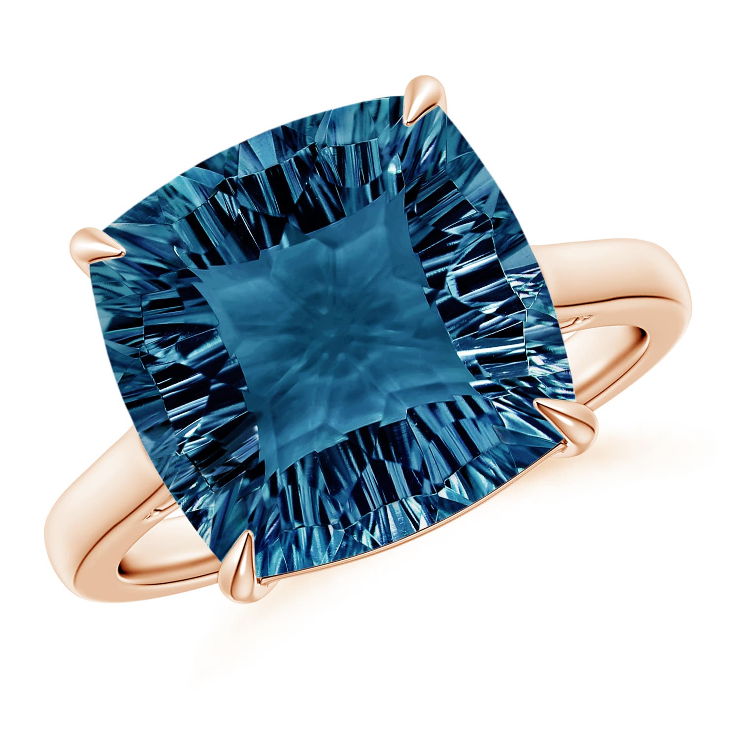 AAAA - London Blue Topaz / 6.6 CT / 14 KT Rose Gold