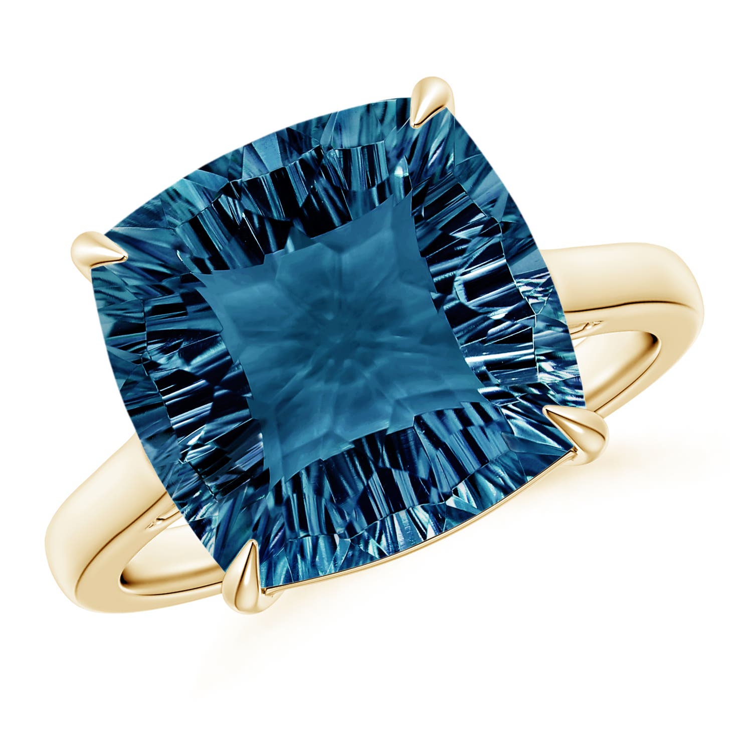 AAAA - London Blue Topaz / 6.6 CT / 14 KT Yellow Gold