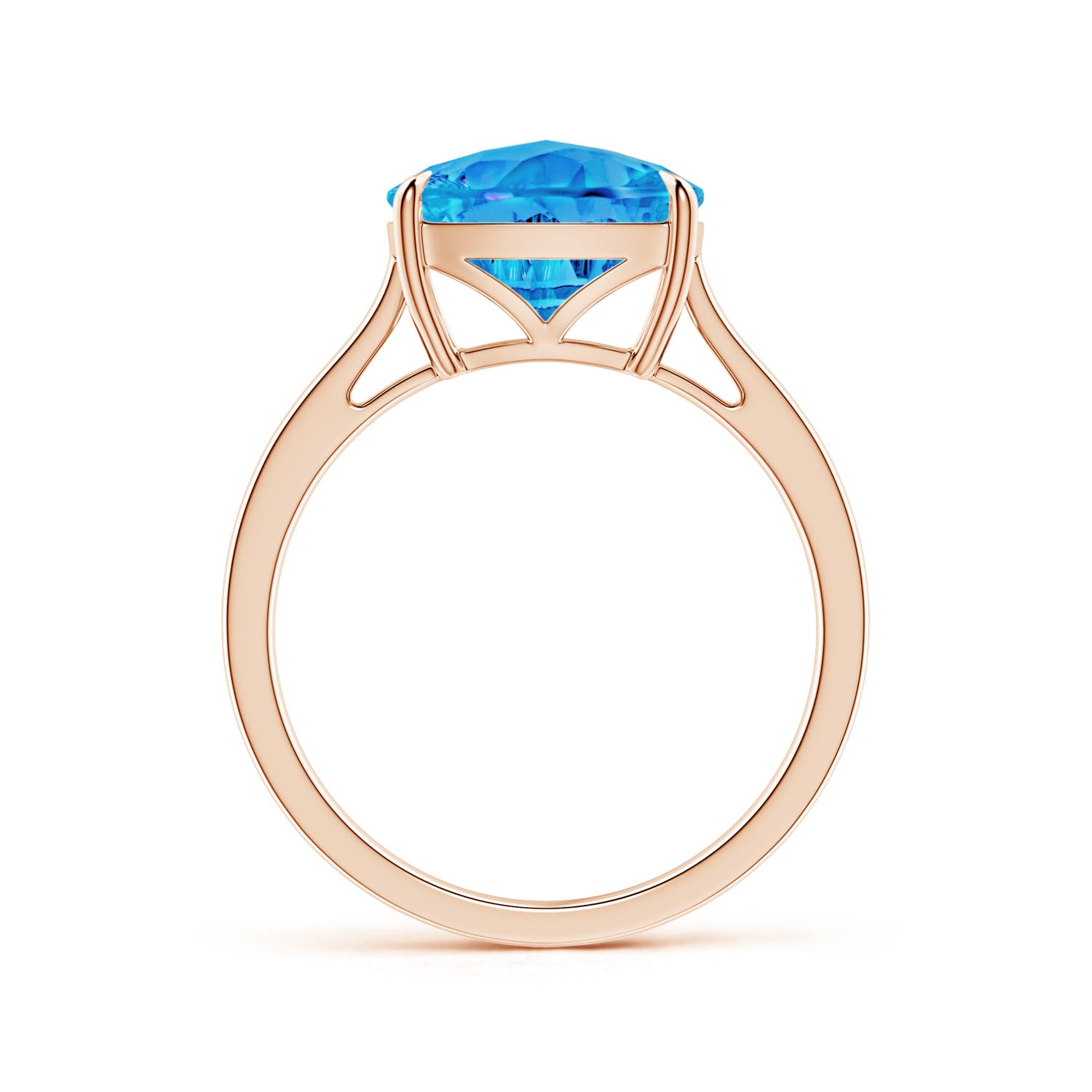 AAAA - Swiss Blue Topaz / 4.2 CT / 14 KT Rose Gold