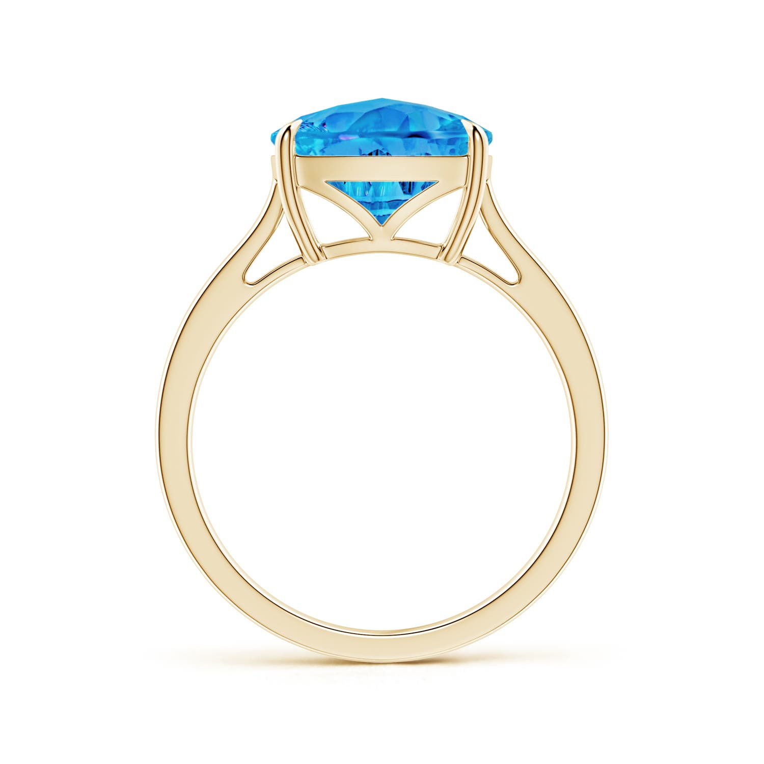 AAAA - Swiss Blue Topaz / 4.2 CT / 14 KT Yellow Gold