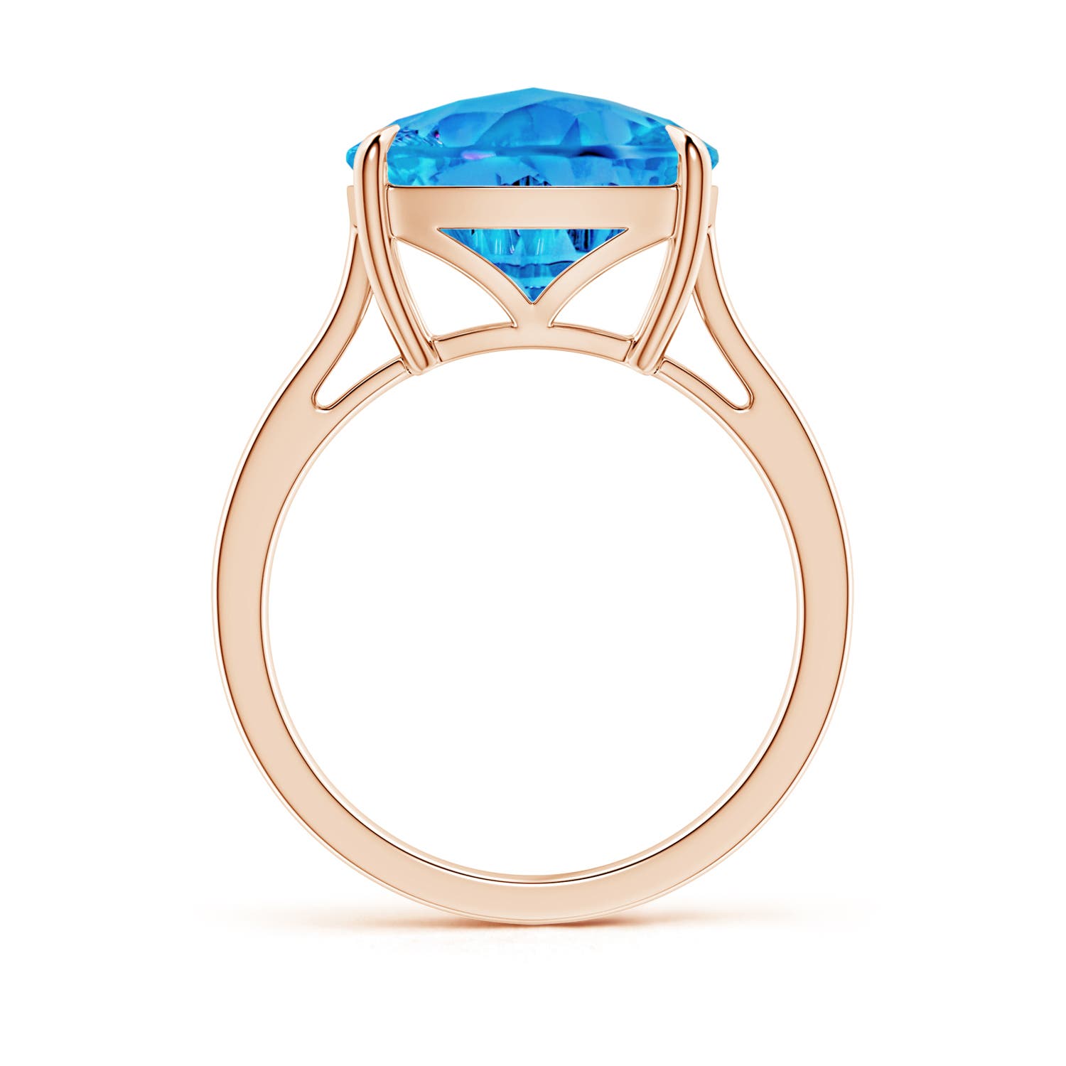 AAAA - Swiss Blue Topaz / 6.6 CT / 14 KT Rose Gold