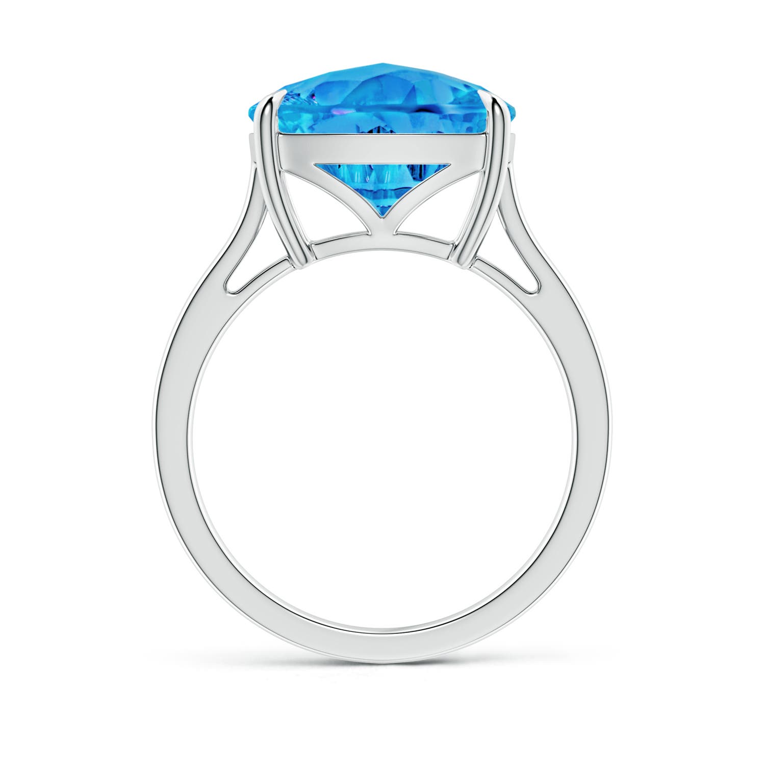 AAAA - Swiss Blue Topaz / 6.6 CT / 14 KT White Gold