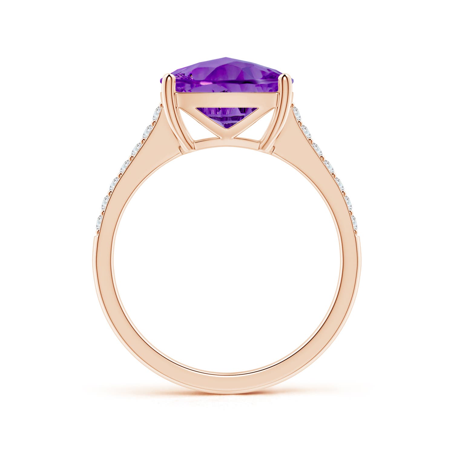 AAAA - Amethyst / 3.7 CT / 14 KT Rose Gold