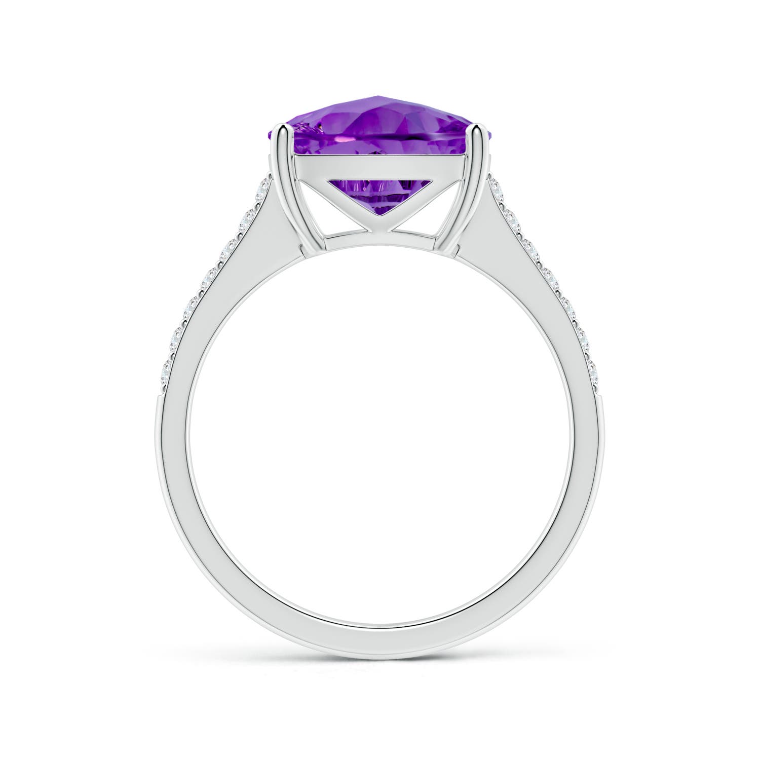 AAAA - Amethyst / 3.7 CT / 14 KT White Gold