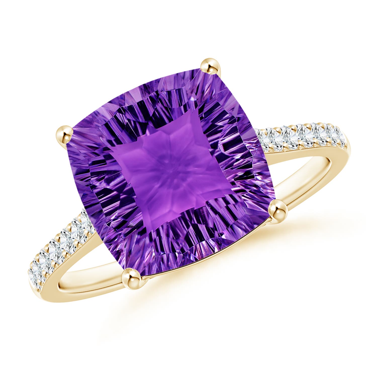 AAAA - Amethyst / 3.7 CT / 14 KT Yellow Gold