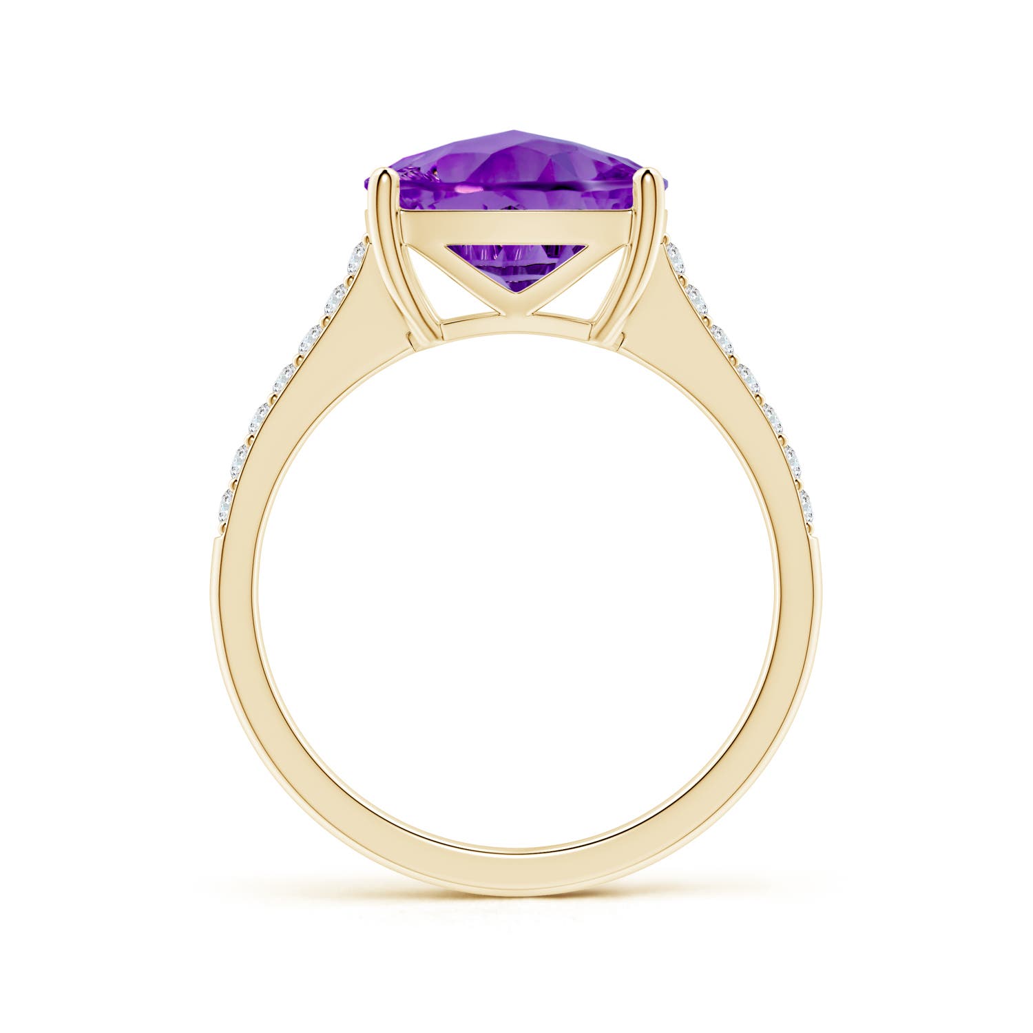 AAAA - Amethyst / 3.7 CT / 14 KT Yellow Gold