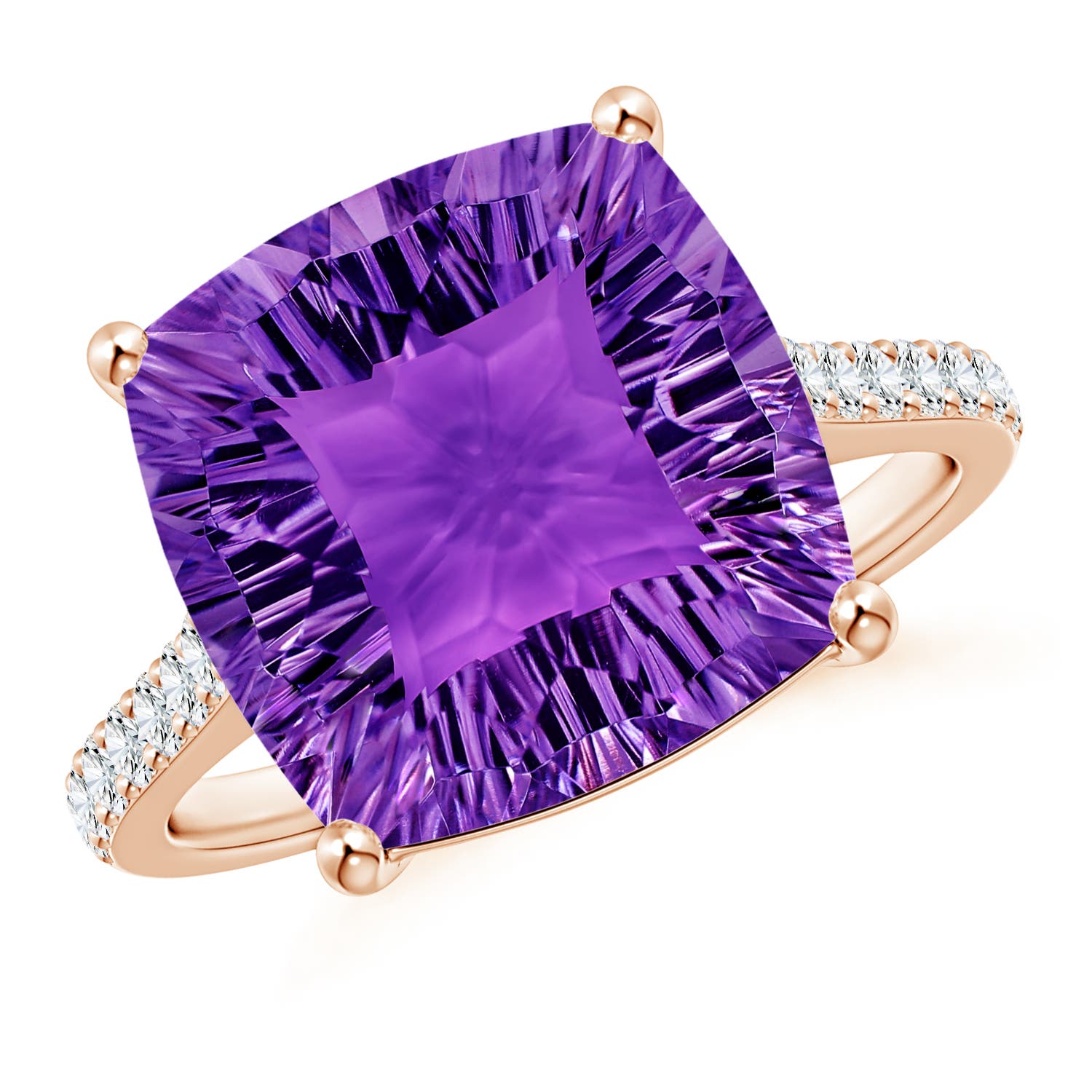 AAAA - Amethyst / 5.79 CT / 14 KT Rose Gold