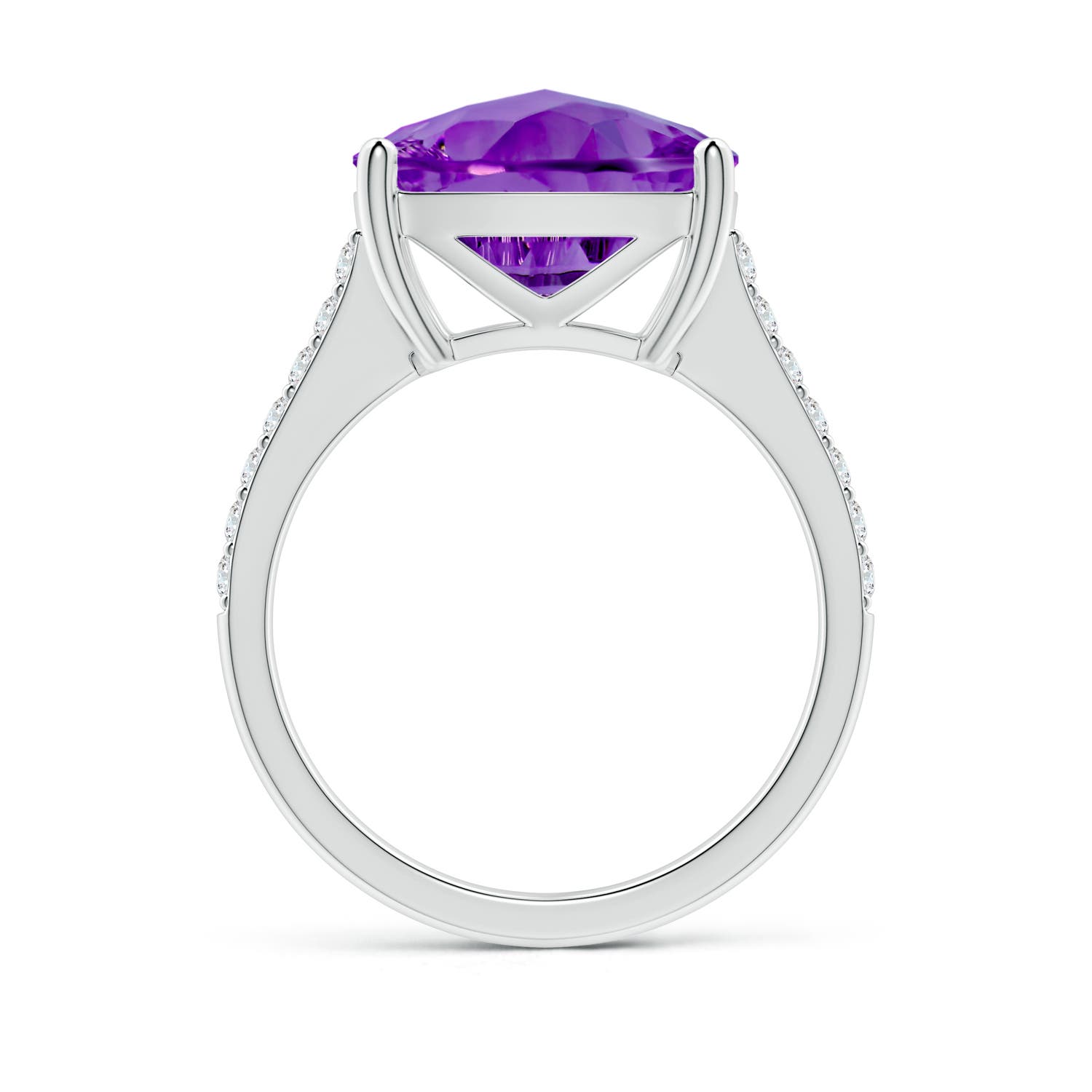 AAAA - Amethyst / 5.79 CT / 14 KT White Gold