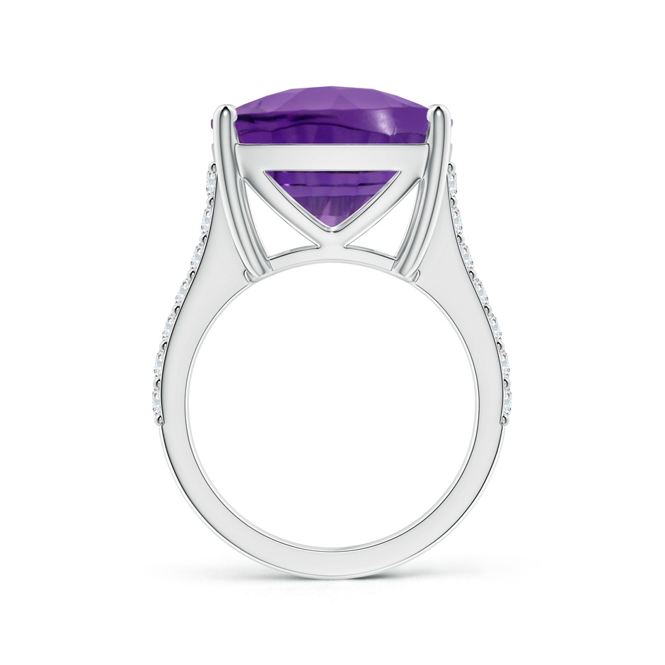 15.04x15.02x9.98mm AAAA GIA Certified Cushion Amethyst Cocktail Ring with Diamonds in White Gold side 399