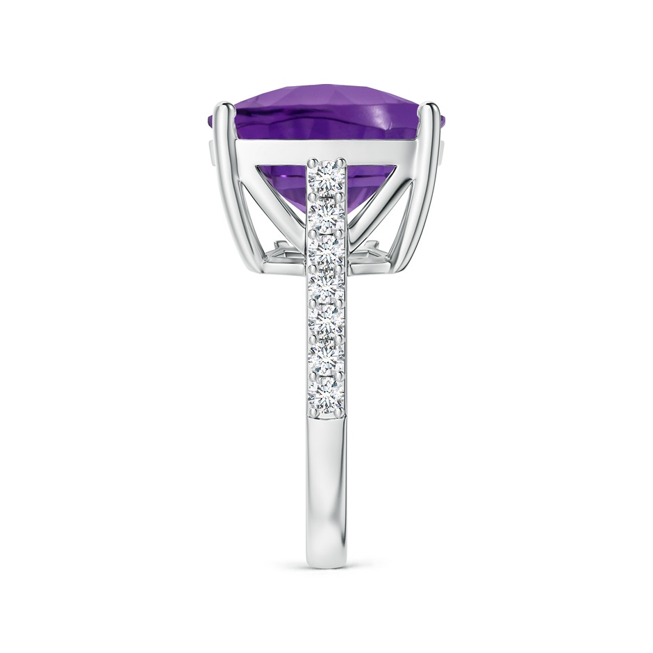 15.04x15.02x9.98mm AAAA GIA Certified Cushion Amethyst Cocktail Ring with Diamonds in White Gold side 499