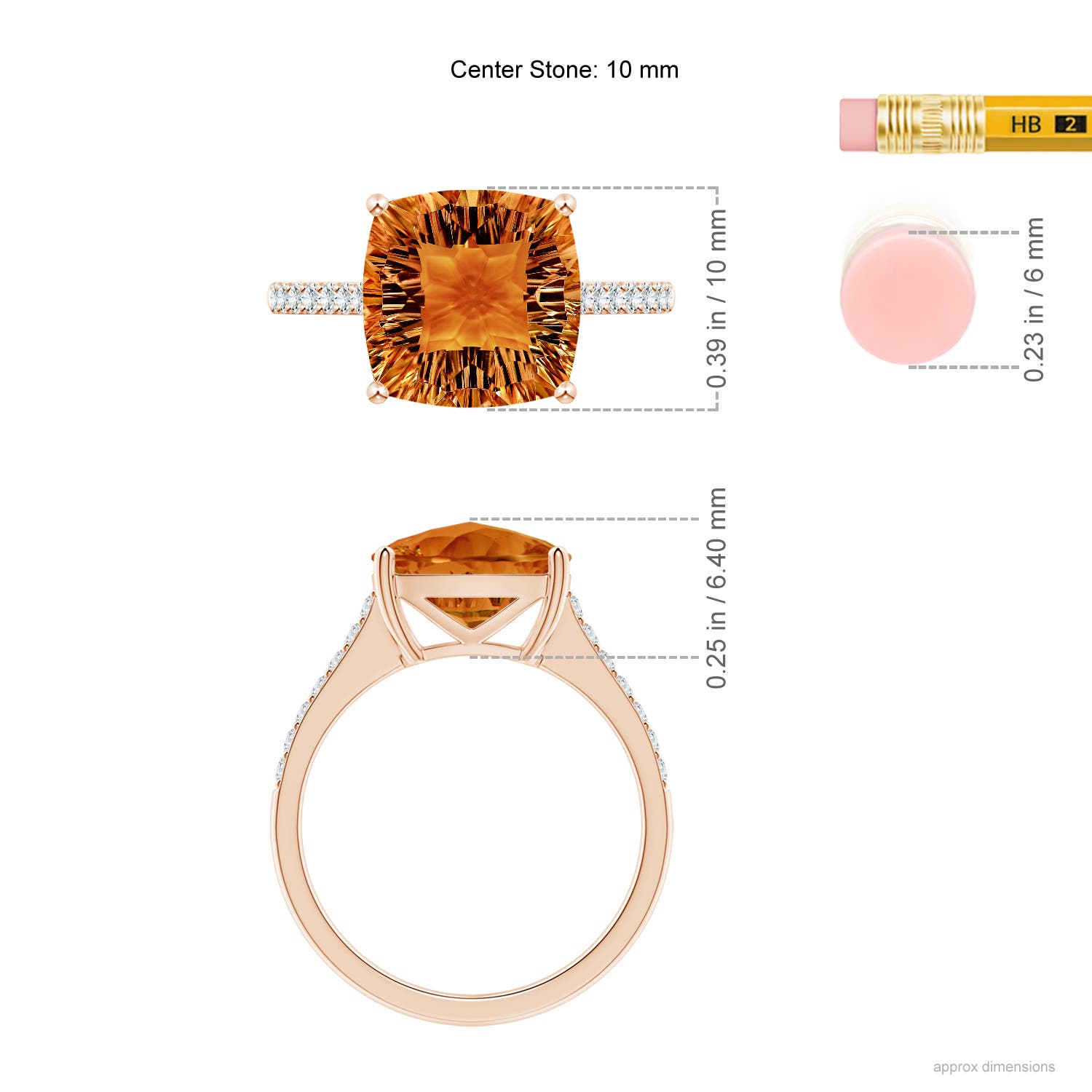 AAAA - Citrine / 3.7 CT / 14 KT Rose Gold