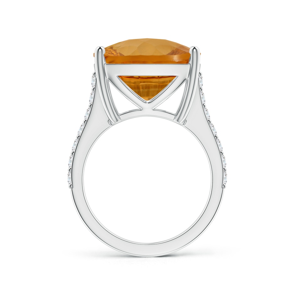 15.17x15.07x9.67mm AAAA GIA Certified Cushion Citrine Cocktail Ring with Diamonds in 18K White Gold side 399