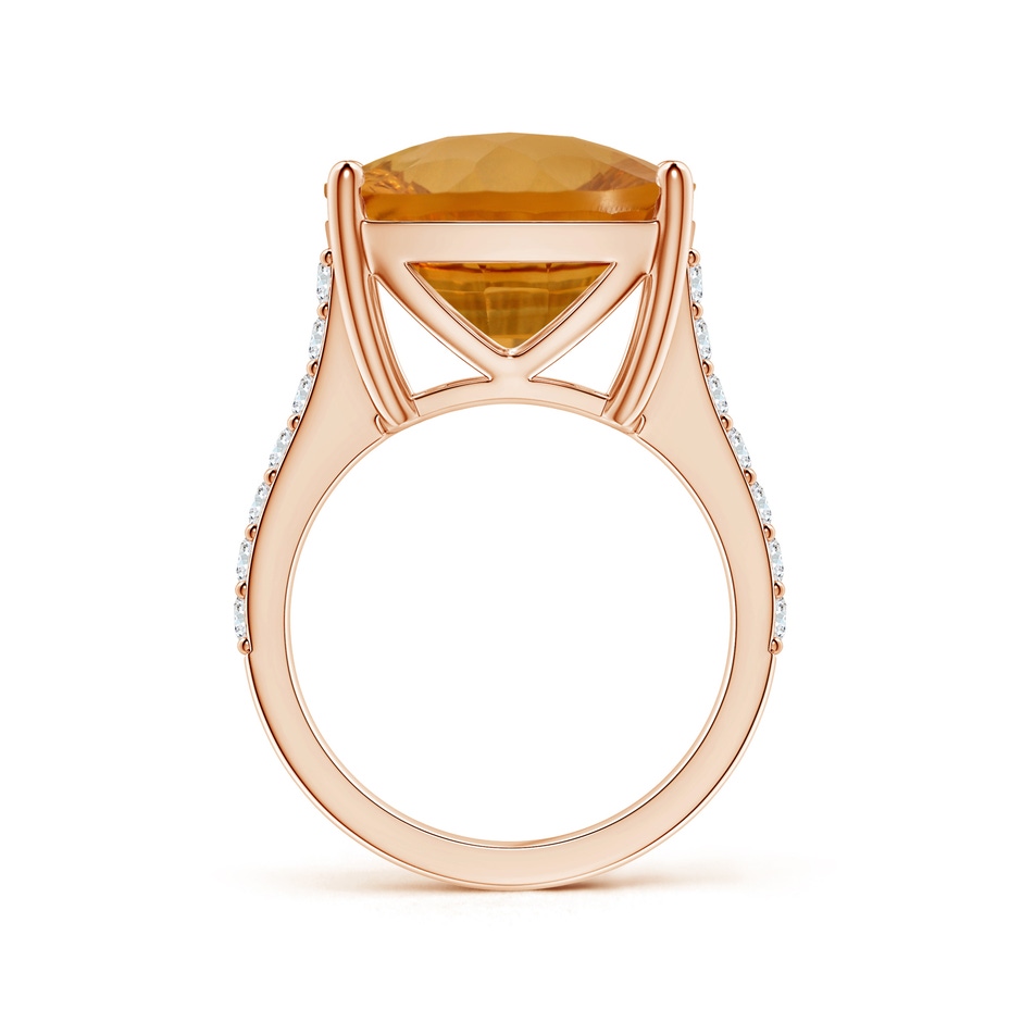 15.17x15.07x9.67mm AAAA GIA Certified Cushion Citrine Cocktail Ring with Diamonds in Rose Gold side 399