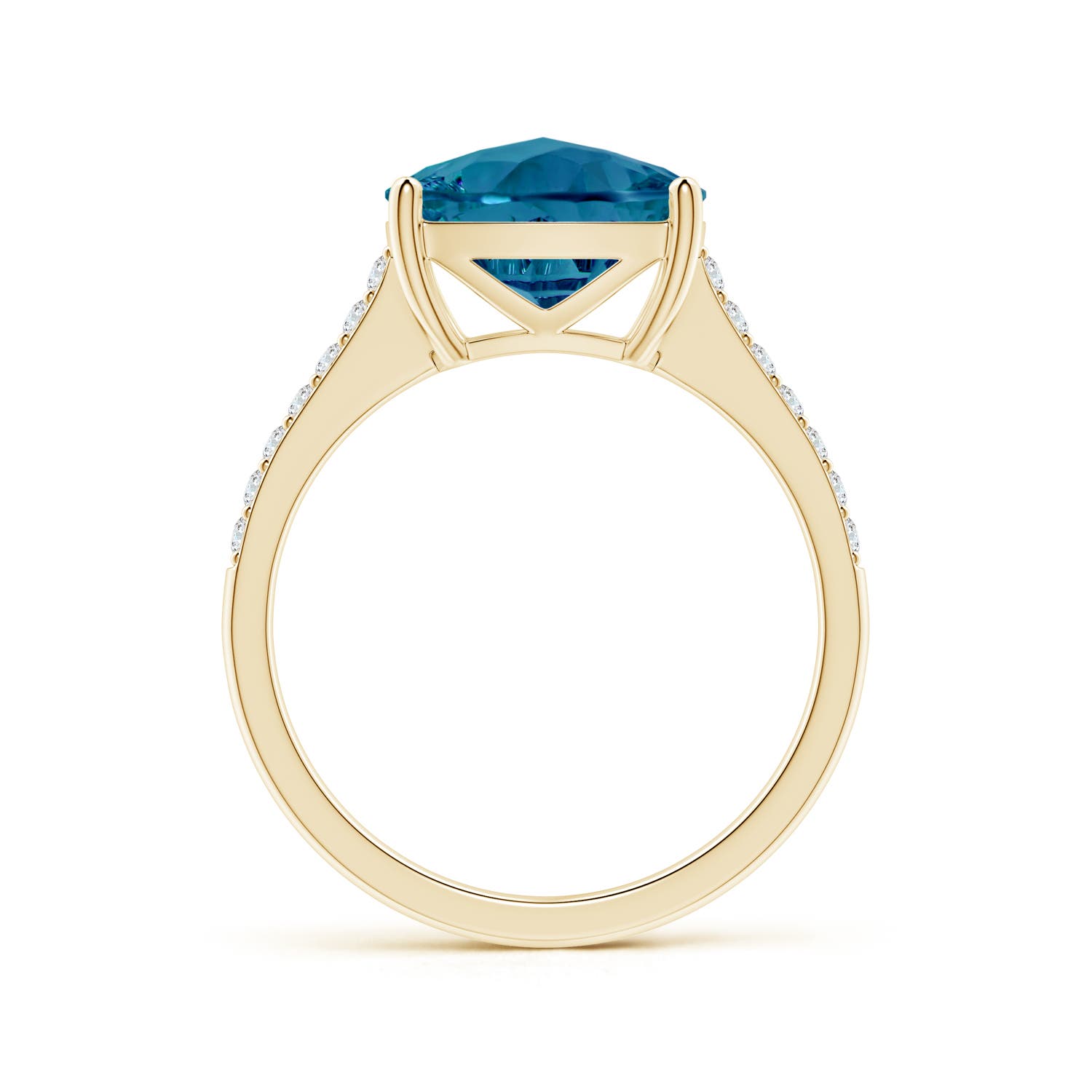 AAAA - London Blue Topaz / 4.4 CT / 14 KT Yellow Gold