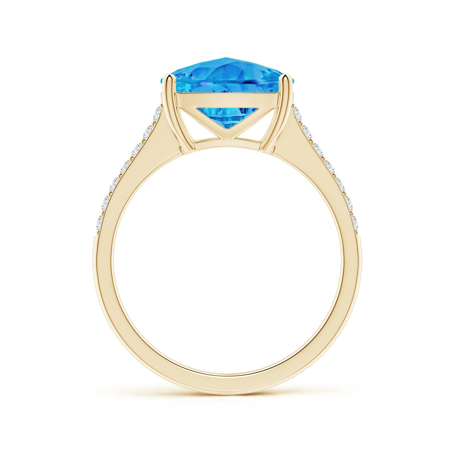 AAAA - Swiss Blue Topaz / 4.4 CT / 14 KT Yellow Gold