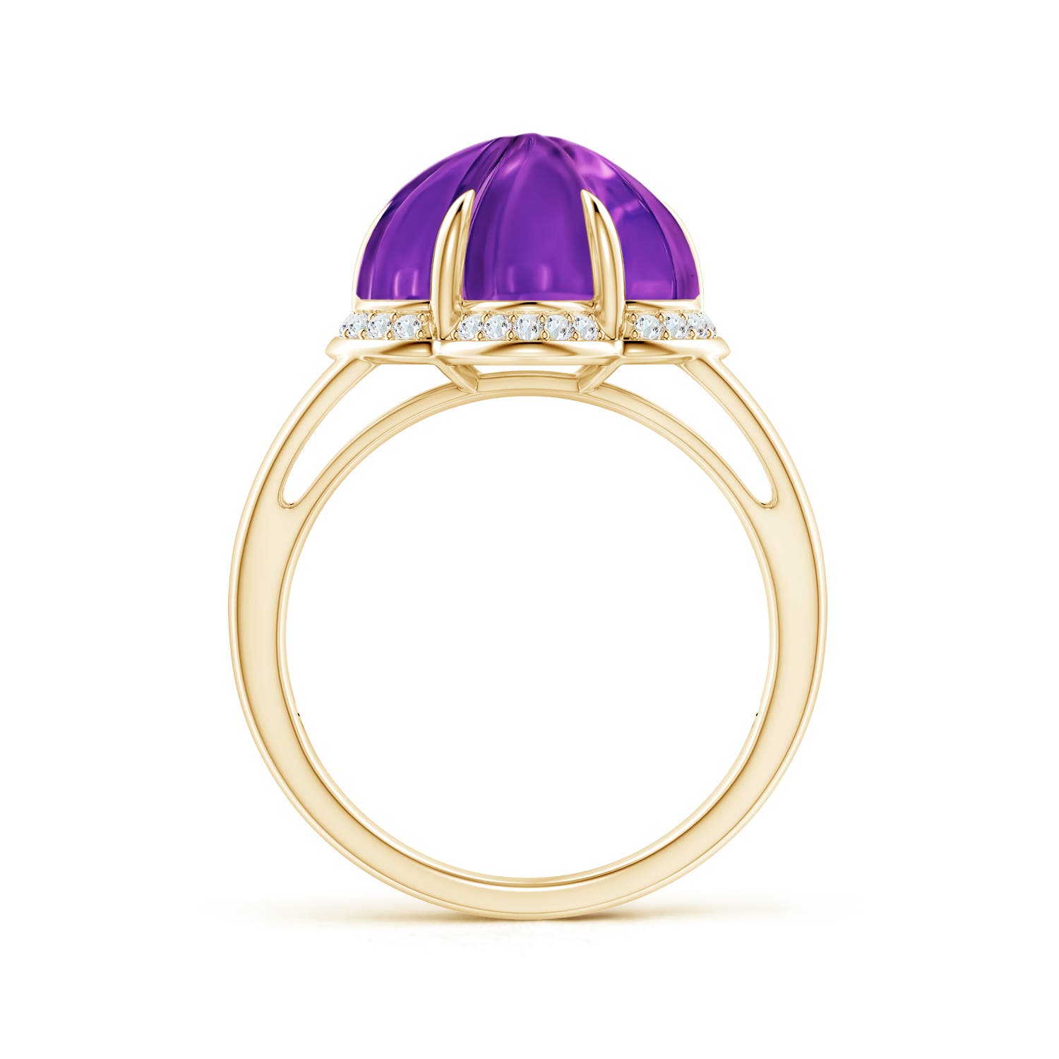 AAAA - Amethyst / 7.65 CT / 14 KT Yellow Gold